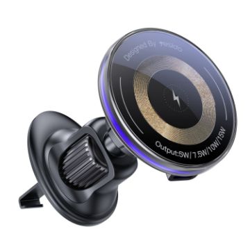 Yesido C308 15W MagSafe Car Magnetic Charger Holder (Black) - 1