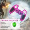 PS5 Pink Black Silicone Gamepad Case Without Rocker Caps - 5
