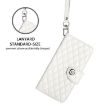Samsung Galaxy A17 5G Rhombic Flip Leather Case with Lanyard - 5