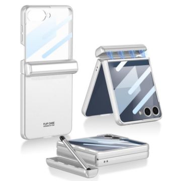 Galaxy Z Flip7 5G Magnetic Flip Case with Pen Box (Silver) - 1