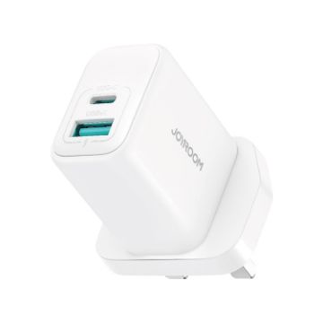JOYROOM JR-TCF21 20W Dual Charger USB & Type-C UK Plug (White) - 1