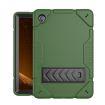 Samsung Galaxy Tab A8 Armor Case, Silicone Hybrid PC, Green/Black - 1