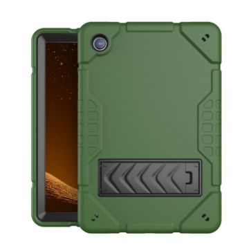 Samsung Galaxy Tab A8 Armor Case, Silicone Hybrid PC, Green/Black - 1