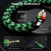 3.5mm Male to Dual Female Audio Adapter Cable, 1m (Green) - 6