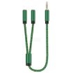 3.5mm Male to Dual Female Audio Adapter Cable, 3m, Green - 4