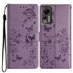 Ulefone Note 14 Purple Leather Case - Butterflies & Flowers - 1
