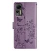 Ulefone Note 14 Purple Leather Case - Butterflies & Flowers - 3