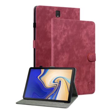 Samsung Galaxy Tab S4 10.5 Red Tiger Pattern Flip Leather Case - 1