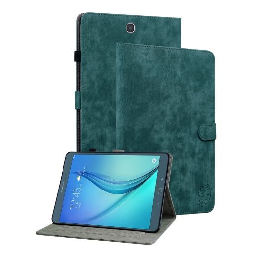 Samsung Galaxy Tab A 9.7 Tiger Pattern Leather Case (Dark Green) - 1