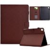Galaxy Tab A8 10.5 2021 Brown Fiber Texture Leather Case - 1