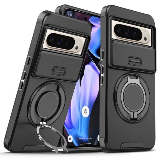 Google Pixel 10 Pro XL Black Camshield Ring Holder Case - 1