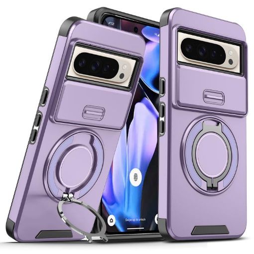 Google Pixel 10 Pro XL Camshield Ring Holder Case (Purple) - 1