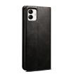 Samsung Galaxy A07 Leather Case - Oil Wax Crazy Horse Texture (Black) - 3