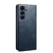 Samsung Galaxy A17 5G Blue Leather Phone Case - Oil Wax Texture - 3