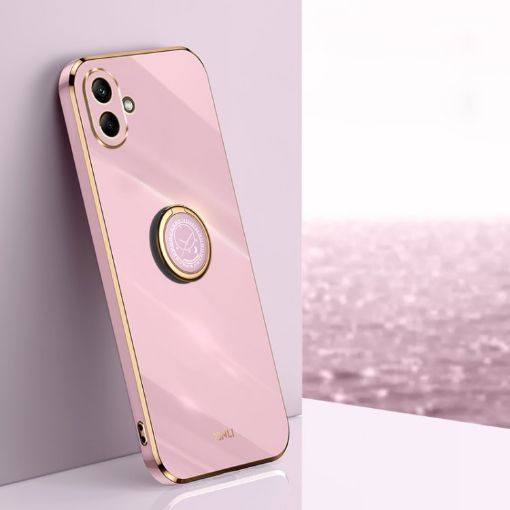 Samsung Galaxy A06 4G 6D TPU Case with Ring Holder (Cherry Purple) - 1