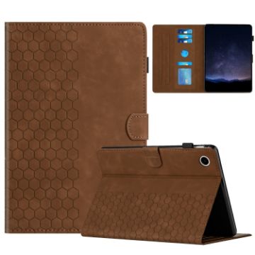 Samsung Galaxy Tab A8 10.5 X205 Honeycomb Leather Case (Brown) - 1