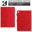 Samsung Galaxy Tab A7 2020 T500 Red Honeycomb Leather Case - 3