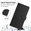 TCL 605/60 SE RFID Leather Phone Case, Black, Smile Embossing - 5
