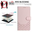 Ulefone Note 14 Pink RFID Leather Phone Case with Honeycomb Design - 4