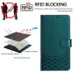TCL 605/60 SE Peacock Green RFID Leather Phone Case - 4