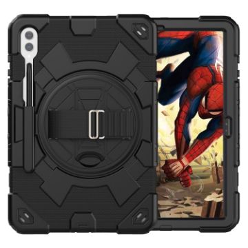 Galaxy Tab S10+/S9+/S9 FE+ Spider Hand Grip Stand Case (Black) - 1