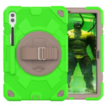 Galaxy Tab S10+/S9+ Spider Grip Stand Case (Coffee Green) - 1