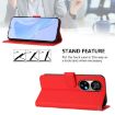 Ulefone Note 17 Pro Red Leather Case with Lanyard - Skin Feel - 3