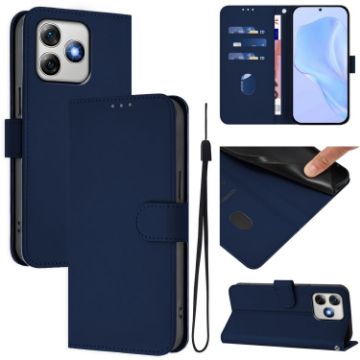 Ulefone Note 18 Ultra Navy Blue Leather Phone Case with Lanyard - 1