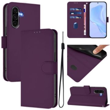 Samsung Galaxy A36 5G Leather Case with Lanyard - Violet - 1