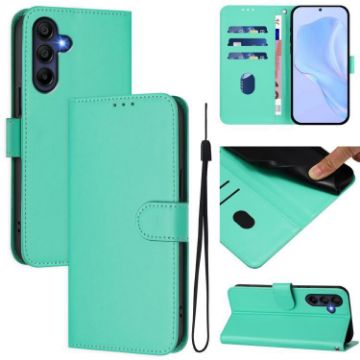 Galaxy A17 5G Green Leather Case with Lanyard - 1