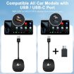 USB Interface Wired to Wireless CarPlay Adapter, Carbon Fiber Square - 6