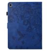 Galaxy Tab A7 10.4 T500 Floral Bird Embossed Leather Case Dark Blue - 3