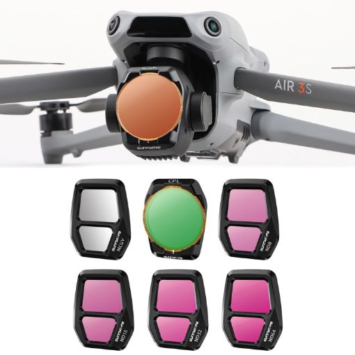 DJI Air 3S Sunnylife Camera Lens Filter: 6-in-1 UV CPL ND8-64 - 1