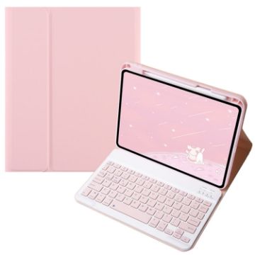 Pink Leather Keyboard Case for Infinix Xpad 11" Candy Color Keys - 1