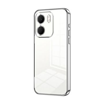 OPPO A5x 5G Transparent Silver Phone Case with Fine Holes - 1