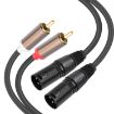 2 RCA Male to 2 XLR Male Audio Balance Cable, 3m (Black) - 2