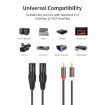 2 RCA Male to 2 XLR Male Audio Balance Cable, 3m (Black) - 3