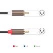 2 RCA Male to 2 XLR Male Audio Balance Cable, 3m (Black) - 5
