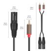 2 RCA Male to 2 XLR Male Audio Balance Cable, 3m (Black) - 6