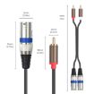 RCA to XLR 3pin Audio Cable, 1.5m, Black Silver - 5