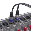 RCA to XLR 3pin Audio Cable, 1.5m, Black Silver - 6