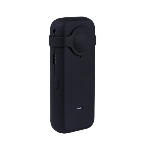 Dust-proof Silicone Case & Lens Cover for Insta360 ONE X2 (Black) - 1