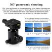 TRIOPO D-2A 360 Aluminum Tripod with 36mm Ball Head & Quick Release - 6