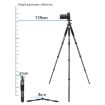BEXIN RC334 Carbon Fiber Tripod with K44 Panoramic BallHead - 3