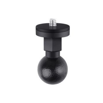ABS Ball Head Adapter Mount: 25mm 1/4 inch Screw (Black) - 1