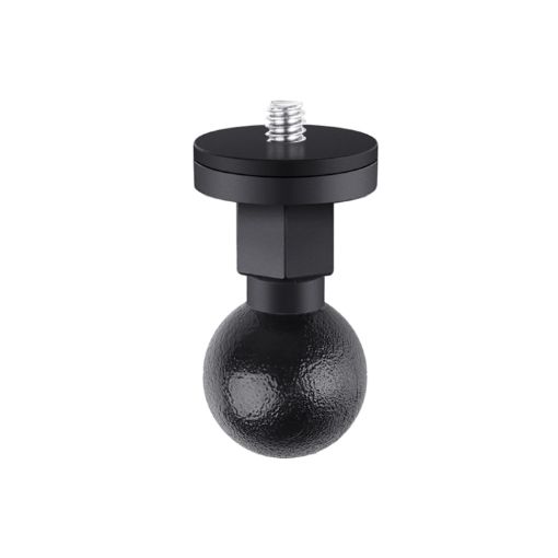 ABS Ball Head Adapter Mount: 25mm 1/4 inch Screw (Black) - 1