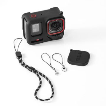 Insta360 Ace Pro 2 Silicone Case with Lens Cap & Lanyard (Black) - 1