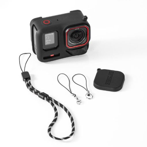 Insta360 Ace Pro 2 Silicone Case with Lens Cap & Lanyard (Black) - 1