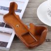 Brown PU Leather Camera Half Case Base for FUJIFILM X-H1, 1/4" Thread - 3