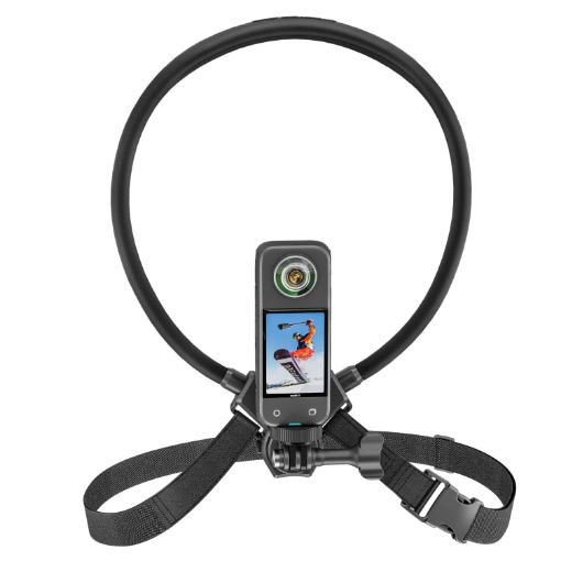 Adjustable Neck Vlog Bracket with Chest Strap for Action Cameras - 1